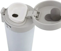  Double Wall Sipper 380ML Vacuum Insulated Mug Stainless Steel Tea Coffee Mug with lid Thermos Flask Travel Mug - Tumbler with Flip Lid Mesh Filter Hot and Cold for 3 Hours