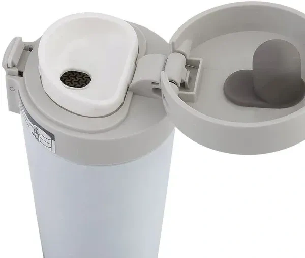  Double Wall Sipper 380ML Vacuum Insulated Mug Stainless Steel Tea Coffee Mug with lid Thermos Flask Travel Mug - Tumbler with Flip Lid Mesh Filter Hot and Cold for 3 Hours