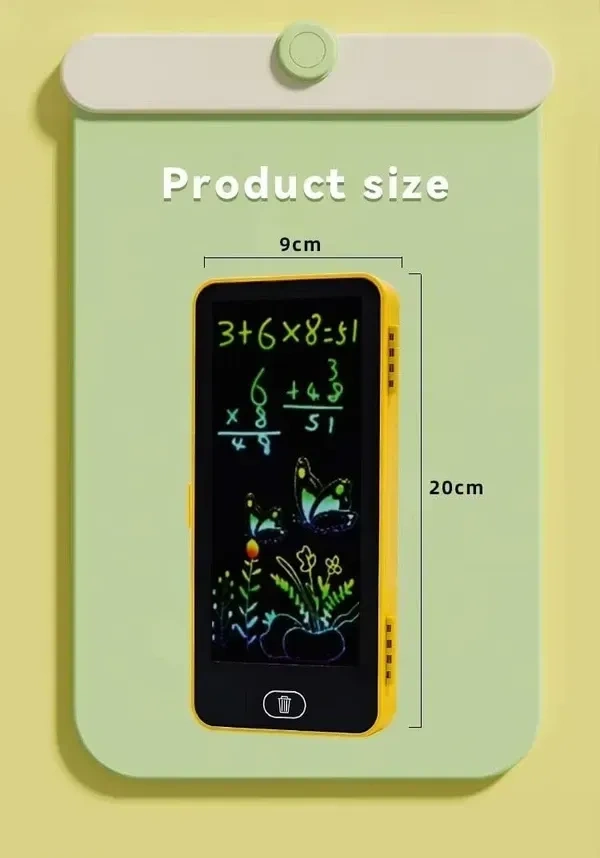 KOBBET® 2in1 Pencil Case Geometry Box with LCD Tablet Graphic LCD Writing Tablet with Pencil Box Geometry Box Magic Pencil Case with LCD Board Tablet Birthday Gift Return Gift for Kids (2)