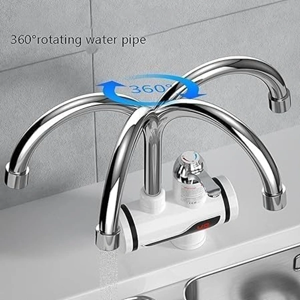 Instant Electric Water Heaters Faucet Tap Hot Tap Home-Kitchen Water Heating Instantaneous Water Heater Tank less for Tap,LED Electric Head Water Heater (3000W) (MULTI)