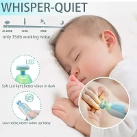 Electric Nail Trimmer For Baby, Baby Nail Trimmer, Baby Nail Cutter, Nail Trimmer For New Born Baby, Kids Nail Cutter With Light (Multi Colour), 1 Set
