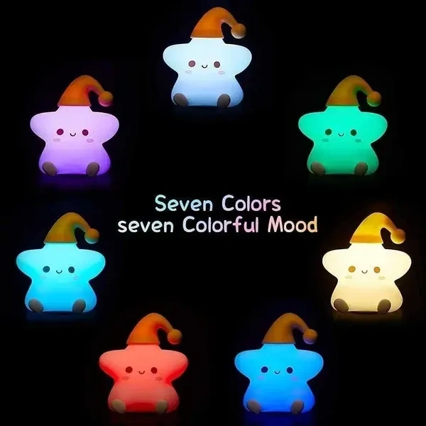 HashWOW® Star Lamp, Star Gifts, Star Touch Silicone Lamp, Birthday Gift for Girls and Boys, Baby Room Decor, Kids Night Light, Silicone lamp, Rechargeable