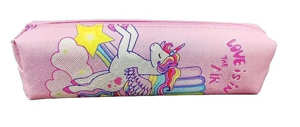 Unicorn Pencil Pouch Soft Shine Cute Pencil Case Geometry Box for Girls Storage Bag Travel Pouch School Stationery