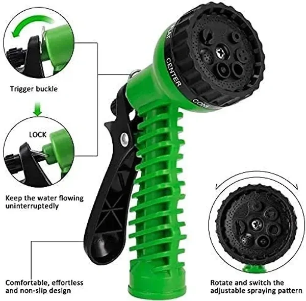 GNOLY Expandable Magic Hose Pipe, 15 Meter Garden Hose for Car Washing Retractable Garden Watering Hose Pipe with Gun