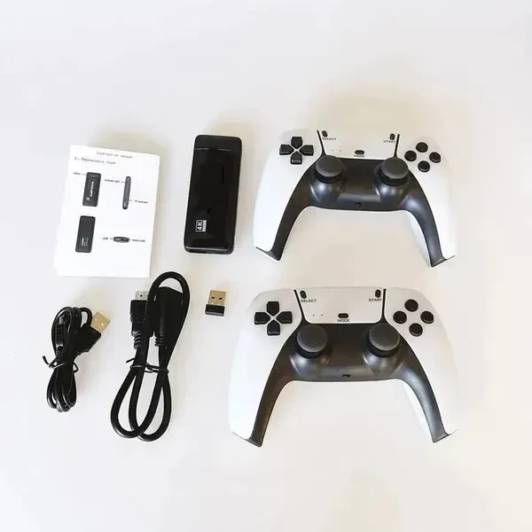Wireless Plug and Play Game Stick with 64GB SD Card Built in 20000+ Games, 23 Classic Emulators, 4K High Definition HDMI Output , 2.4G Wireless Controllers Tv Video Game by Trend YourStyle
