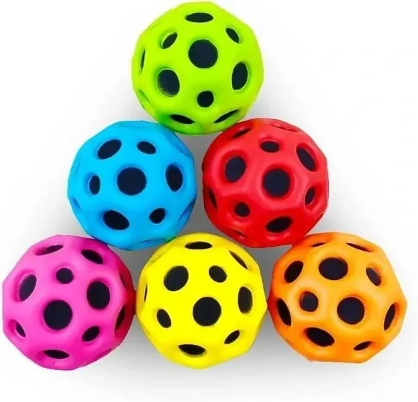 VR Creatives Super High Bouncing Ball, Super Hot Moon Ball and Space Balls for Kids and Adults,Improve Hand-Eye Coordination Bubble Ball Space Galaxy Bouncy Ball Easy to Grip and