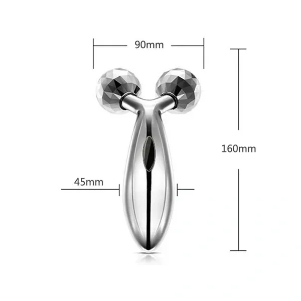 Dealsure 3D Manual Roller Massager 360 Rotate Roller Face Body Massager For Skin Lifting, Wrinkle Remover and Facial Massage, Relaxation and Skin Tightening Tool For Uni- Sex(Silver Color)