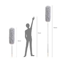 NAARI VILLA Spider Web, Cobweb, Ceiling Fan, Roof, Car Cleaner Telescopic Duster with 8 Feet Long Heavy Steel Rod (Grey), Useful Product for Home, Office, Restaurant and Banquet Halls