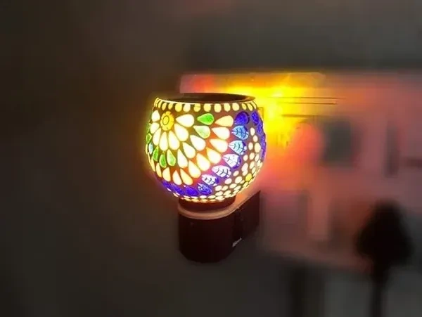 Product Electric Kapoordani Camphor Diffuser Glass with On/Off Switch to Toggle Between Auto Cut Burner and Lamp