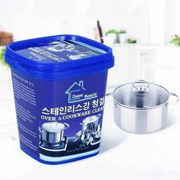 AVMPHD (pack of 1) Quickly Cleans Cookware Surfaces Oven & Cookware Cleaner Stainless Steel Cleaning Paste Remove Stains from Pots Pans Multi-Purpose Cleaner & Polish Removes Household Clean (2)