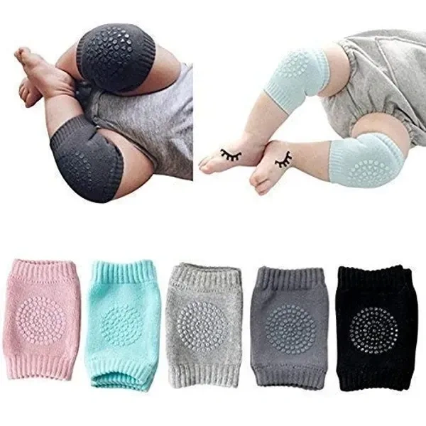 SellBotic 2 Pair Baby Knee And Elbow Pad Baby Crawling Elbow Pad Baby Leg Warmer Baby Kneecap (Multi Color) Pack Of 1