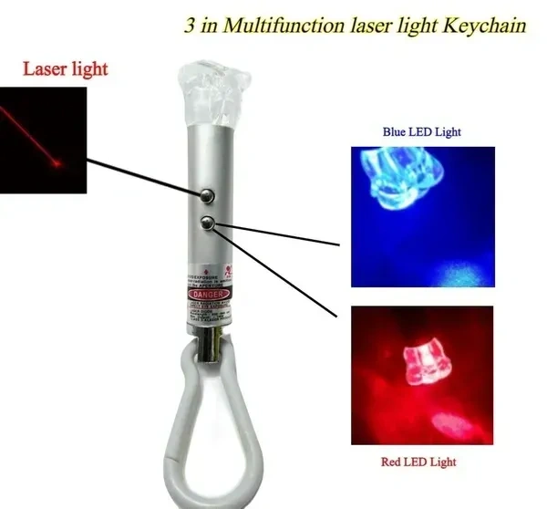 NIVEEKA 4 in 1 Laser Pointer | Torch Led Lights with Hook | Multicolor