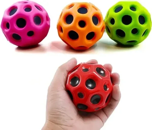 VR Creatives Super High Bouncing Ball, Super Hot Moon Ball and Space Balls for Kids and Adults,Improve Hand-Eye Coordination Bubble Ball Space Galaxy Bouncy Ball Easy to Grip and