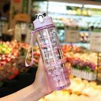 TORCHIT Set of 3 Transparent Water Bottle 2000ML, 900ML, 300ML with Motivational Time Marker, Leakproof Durable Sipper Water bottle for office, School, gym (PURPAL)