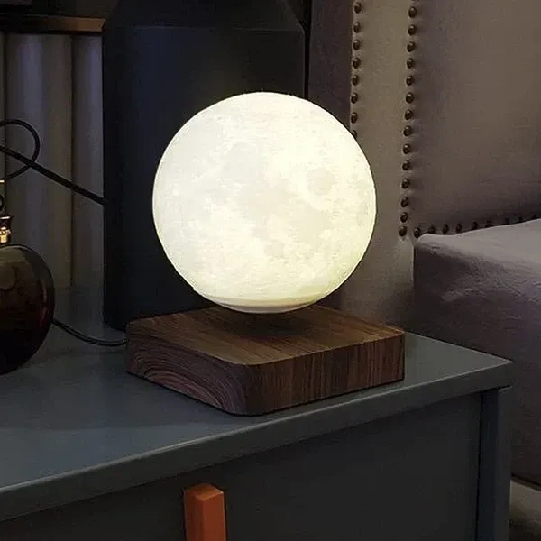 Citaaz Levitating Moon Lamp, 5.5 Inch Magnetic Levitation Moon Light, Floating and Spinning Moon Light Spinning in Air - Night Lamp for Office, Home, Room Decor,Natural