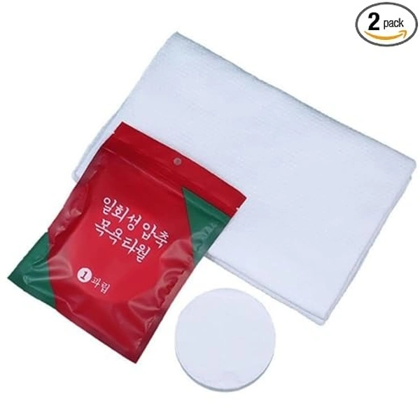 Magic Compressed Tissue Disposable Towel Tablet Coin Expands with Water Portable Face Care, Hand Towel
