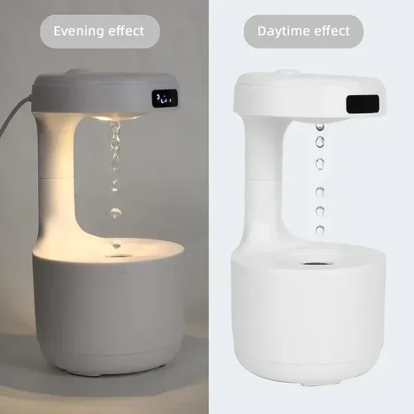 Raptas (Only 15 Year Warranty) The Floating water machine, or anti-gravity humidifier 2024 Upgrade Cool Mist Desktop with LED Clock Display, Auto Shutdown Power-Off. 800 ml