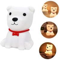 NYRWANA Night Lamp for Bedroom, Cute Lamp, Night Lamp for Kids, Silicone Lamp, Cute Night Lamp, Birthday Gifts, Lamp for Kids, Light Lamp, Diwali Light, Rechargeable, Dog Lamp (Multicolor)