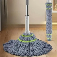 INFRARA STORE Stainless Steel Microfiber Twist Mop | Self-Wringing Squeeze Mop with Extendable Handle for Efficient Floor Cleaning | Reusable Dust Mop for Home, Office