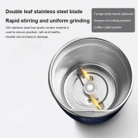 Runnatal Electric-Dried-Spice-and-Coffee Grinder-and-Chopper-Crusher-for-Home-Detachable-Cup-diswash-Free-Blade-Cup-Made with Stainless Steel (Multicolor) Drainboard Set Kitchen (Standard)