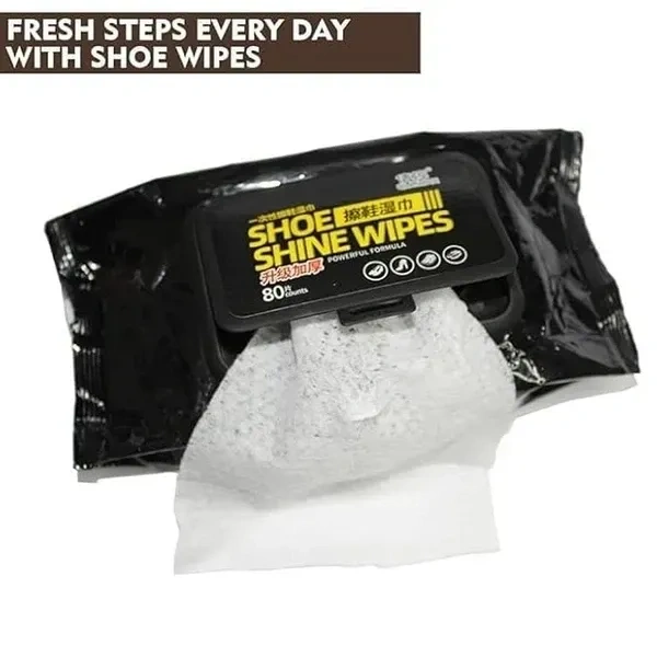 TCCO Natural Sneaker & Shoe Cleaner Wipes - 1 Packs of 80 - Portable Sneakers Cleaner Shoe Wipes Quickly Remove Dirt & Stains - These Disposable Shoe Cleaning Wipes Can Be Used On Footwear