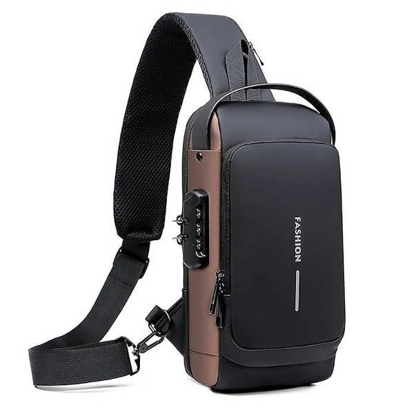Modish Trendy & Stylish Shoulder Crossbody Sling Bag, Black, Fits Phone, Converts to Backpack (Black)