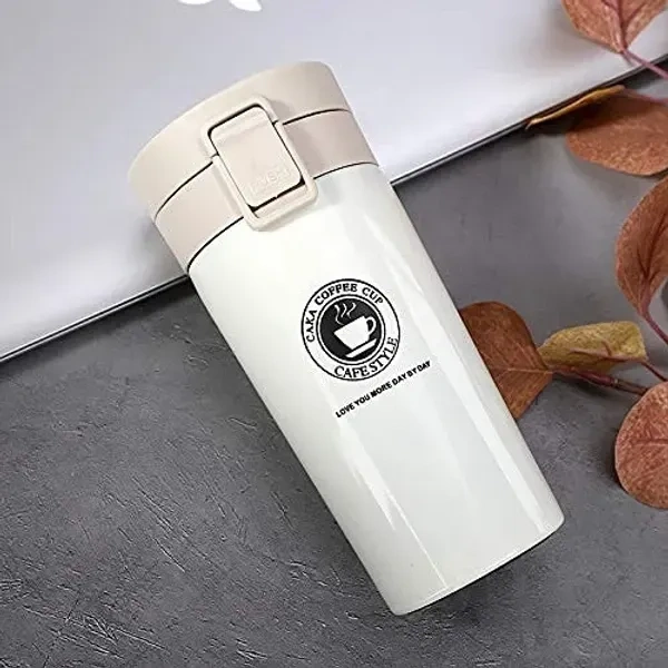  Double Wall Sipper 380ML Vacuum Insulated Mug Stainless Steel Tea Coffee Mug with lid Thermos Flask Travel Mug - Tumbler with Flip Lid Mesh Filter Hot and Cold for 3 Hours