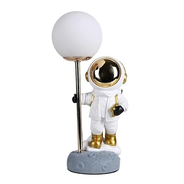 THE STYLE SUTRA Modern Astronaut LED Table Lamp Bedside Lamp for Bedroom Boys Birthday Gifts White