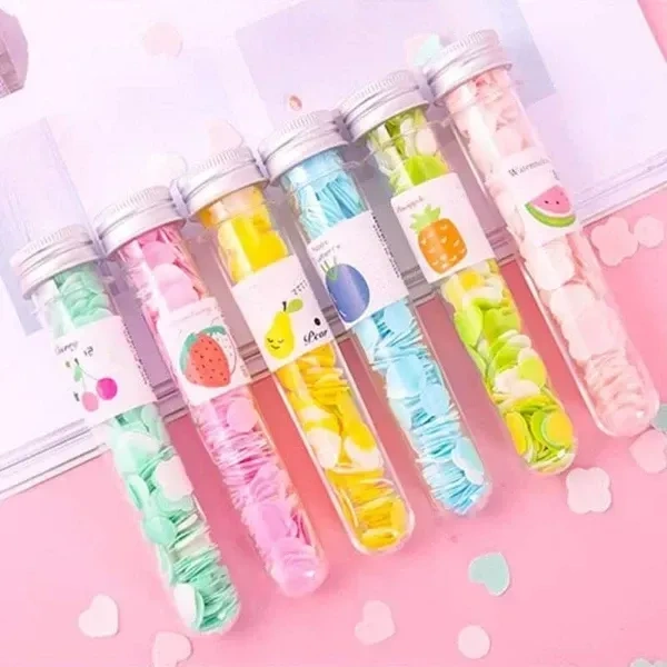 Crafty Cuddle Flower Design Tube Shape Bottle Paper Soap Clean Soft Bath For Travel (Pack Of 2)(ASSORTED)