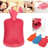 jaisvik Premium Classic Rubber Hot Water Bottle, Great for Pain Relief, Hot and Cold Therapy (2 Liters, Multicolor) Hot Water Bottel 2 L Hot Water Bag (Multicolor)