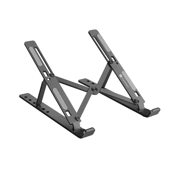 Zebronics-NS1000 Laptop Stand Featuring Foldable Design, Anti-Slip Silicone Rubber Pads, Supports Maximum of 5kgs Weight, 6 Adjustable Levels.