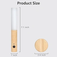 Wooden Wall Light, Indoor Night Light with Motion Sensor, Magnetic Rechargeable Wireless Battery Wall Lights for Bedroom, Hallway, Stairway, Children Room and More