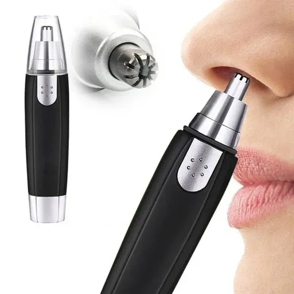 3 in 1 Electric Nose & Ear Hair Trimmer for Men & Women | Dual-edge Blades |Painless Nose and Ear Hair Remover Trimmer Eyebrow Flawless Electronic (Black)