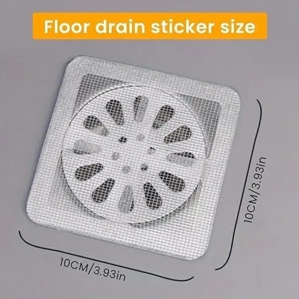 ZHUQUA Pack of 20 Disposable Shower Drain Hair Catcher, Drain Hair Catcher Waterproof Mesh Stickers for Bathroom Accessories, Apartment Essentials for Kitchen,Sink(20)