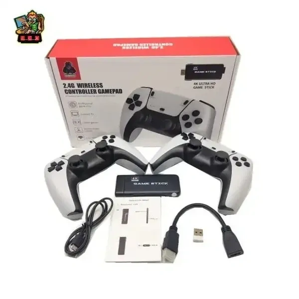 Wireless Plug and Play Game Stick with 64GB SD Card Built in 20000+ Games, 23 Classic Emulators, 4K High Definition HDMI Output , 2.4G Wireless Controllers Tv Video Game by Trend YourStyle