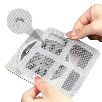 ZHUQUA Pack of 20 Disposable Shower Drain Hair Catcher, Drain Hair Catcher Waterproof Mesh Stickers for Bathroom Accessories, Apartment Essentials for Kitchen,Sink(20)