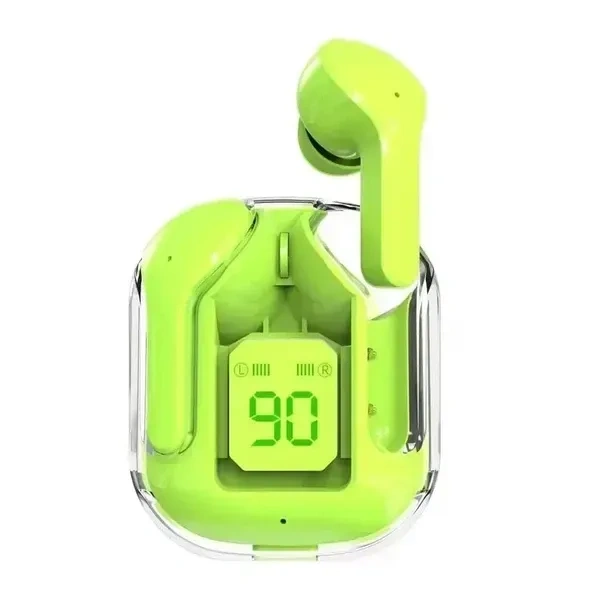 Young in-Ear Wireless Earbuds, Ultrapods max TWS Bluetooth Earphones with Charging Case and LED Digital Display, Microphone, Works with iPhone Android and Bluetooth Devices (White)