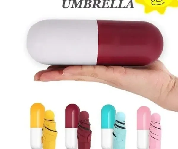 Kraptick Cute Capsule Umbrella, Umbrella for Rain, Wind Proof Umbrella, Mini Cute Umbrella for Men/Women/Boys/Girls/Kids, Portable Travel Umbrella with Manual Mechanisms for Open and Close