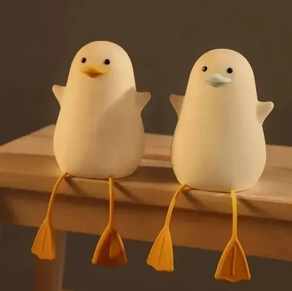 Silicone Duck Soft Touch LED Valentine Gifts for Girls Boys Women Nightlight Lamp Cute Soft Touch Baby Room Decor Gifts for Girls with 7 Multicolur Bedroom Light Room Decor