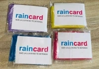 Foliam Unisex Disposable Rain Card for Emergency Use Waterproof with Smallest Pocket Size| Easy to Carry & and Reusable 2 3 time wear Thin Plastic Multi Color Free Size (10 pc)