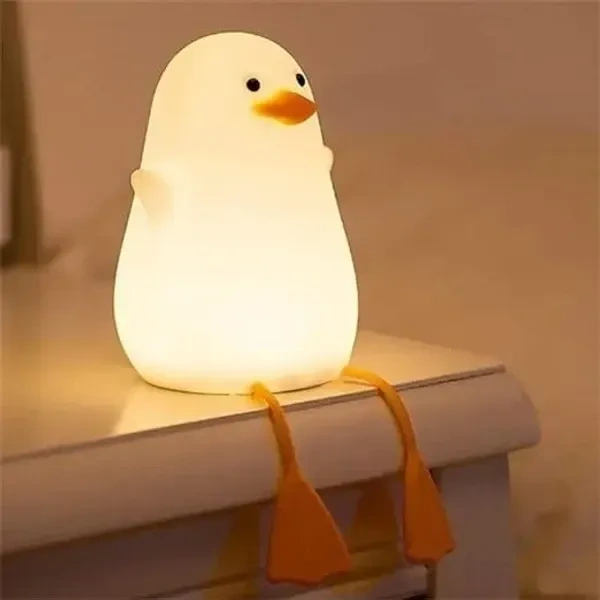 Silicone Duck Soft Touch LED Valentine Gifts for Girls Boys Women Nightlight Lamp Cute Soft Touch Baby Room Decor Gifts for Girls with 7 Multicolur Bedroom Light Room Decor