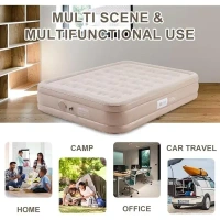 Air Mattress with Built-in Electric Pump, Inflatable Mattress with Storage Bag, Inflatable Blow Up Mattresses with Comfortable Soft, 180 kg Vinyl 2 Seater Inflatable Sofa Guests & Indoor Visit the RGkJAS Store