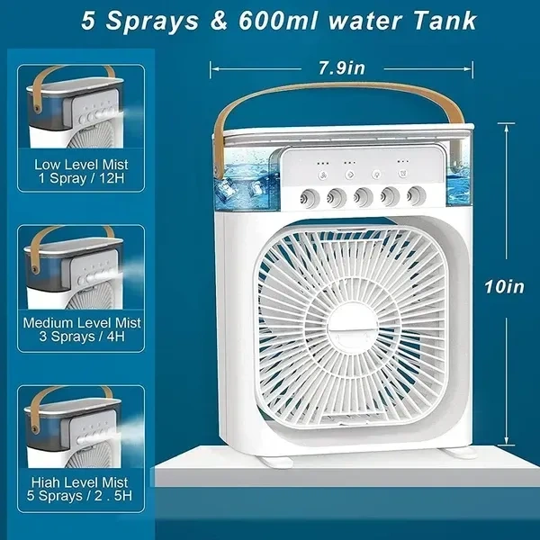 NestPlay Mini cooler for room cooling mini cooler ac portable air conditioners for Home Office Artic Cooler 3 In 1 Conditioner Humidifier Purifier Mini Cooler air (Multicolor)
