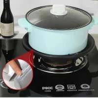 BLLUEX Black Gas Saver Burner Stand | Gas Chula Burner Gas Saver Stand Jali Ring Fire & Windproof | Energy Saving, 4 Legs Gas Chula Support Stand for India Chula | Cast Iron- Pack of 1