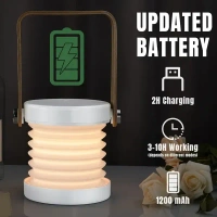 Table Lamp for Bedroom, 3 Way Dimmable Touch Lamp Night Light Table Lamp Folding USB Light Camping Lantern, Desk Lamps for Home Office Reading Light