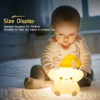 HashWOW® Star Lamp, Star Gifts, Star Touch Silicone Lamp, Birthday Gift for Girls and Boys, Baby Room Decor, Kids Night Light, Silicone lamp, Rechargeable