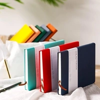A5 Diary Inch Journal Smooth PU Leather Grid Notebook with Thick Paper