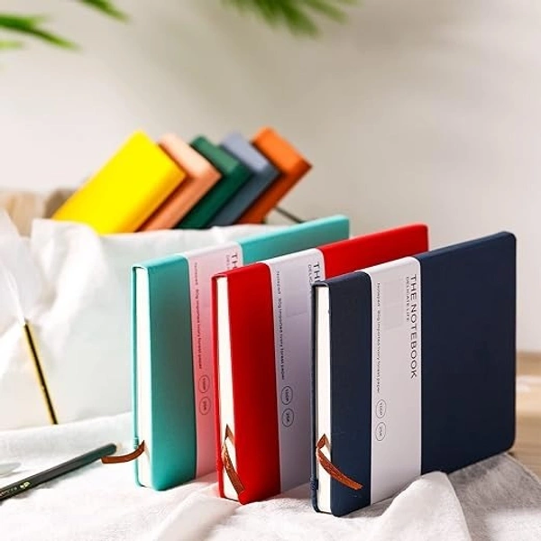 A5 Diary Inch Journal Smooth PU Leather Grid Notebook with Thick Paper