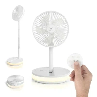 Drake 3 Speed Adjustable Folding Telescopic Table Fan, Rechargeable Mini Folding Fan Cooling Portable Mini Electric Outdoor Fan