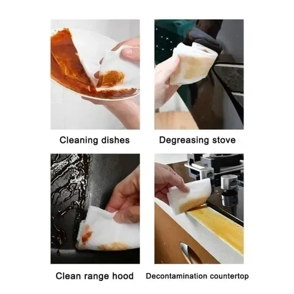 VELUZA 80 pcs Kitchen Cleaning Wipes | Strong Decontamination Kitchen Wipes | Disposable Kitchen Wet Wipes Household Cloth Towel for Removing Grease Stains and Cleaning Glass Table Wet Tissue Wipes